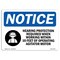 Signmission OSHA Sign, Hearing Protection With, 10in X 7in Decal, 7" W, 10" H, Portrait, OS-NS-D-710-V-13427 OS-NS-D-710-V-13427 - alternate 1